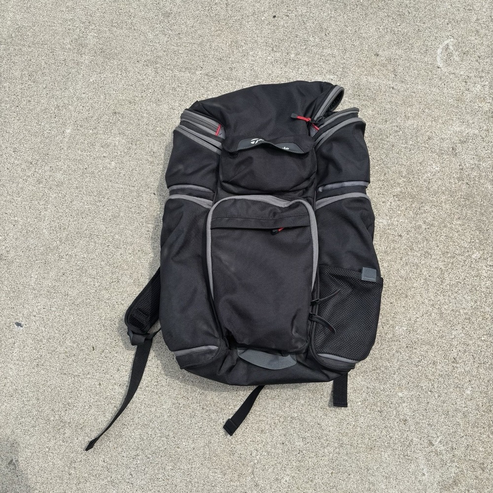 TaylorMade Golf Players Backpack Valero Laptop 15" Travel Adjustable Bag Black